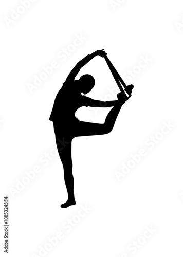 Silhouette of a Person Doing Yoga