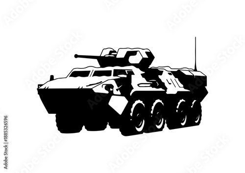 Military Armored Vehicle Silhouette