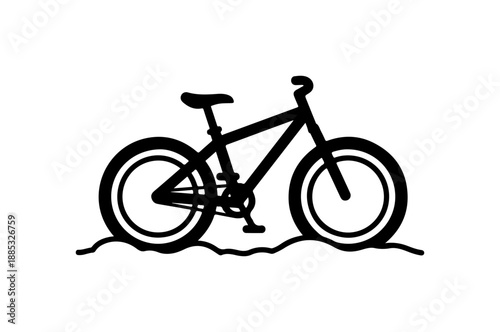 Bicycle on Grass Illustration