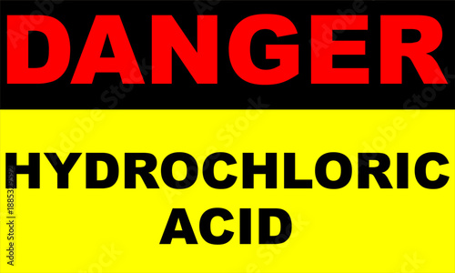 Hydrochloric acid danger signs 