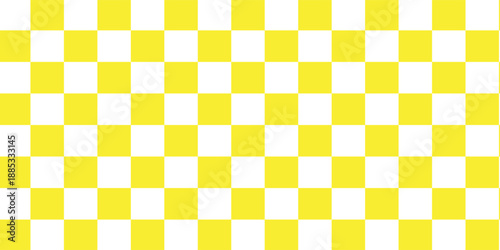 Abstract Yellow and White Chess Board Background.Color Squares in a checkerboard pattern.Multidimensional chessboard illustration.