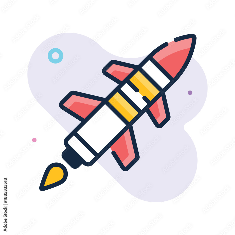 Fototapeta premium Well crafted trendy flat outline icon of war, armed conflict