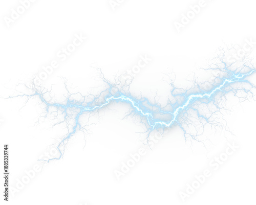 A glowing blue electric streak twists rapidly, forming a high-speed luminous trail. Neon sparks enhance energy and motion. Perfect for futuristic designs. PNG