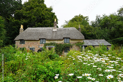 Fotografía A cob and thatch building, surrounded by cottage gardens in Higher Bockhampton, Dorset, the birthplace of the English author Thomas Hardy