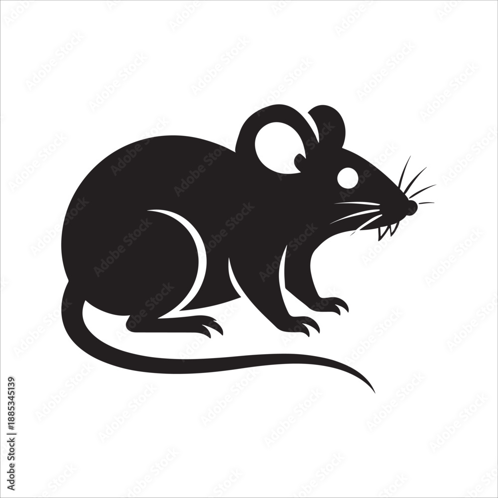 Obraz premium Mouse Silhouette Icon