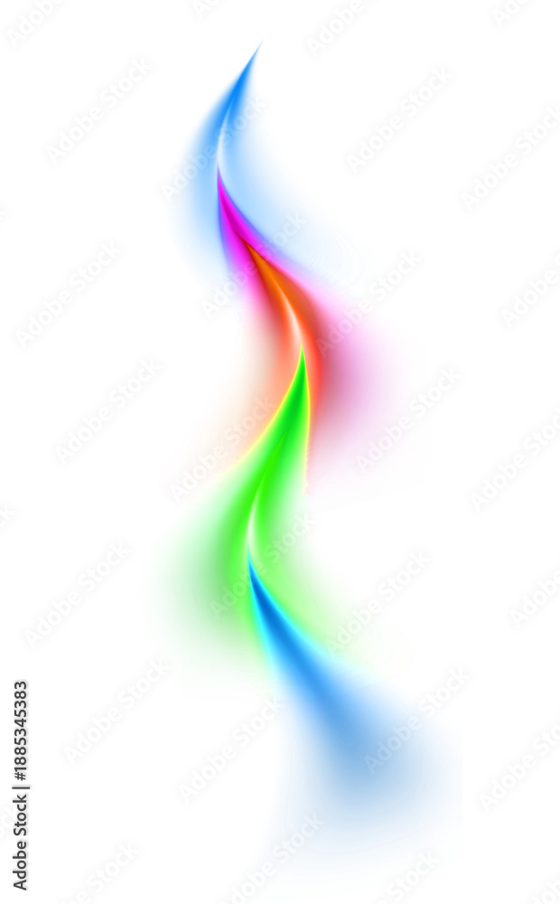 Fototapeta premium Abstract Dynamic Multi-Color S-Curve Gradient on Light Grey Background