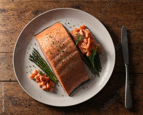 Raw Elegance on Ceramic Plate