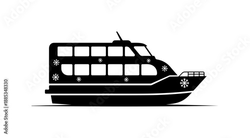 Modern Yacht with Glass Enclosure