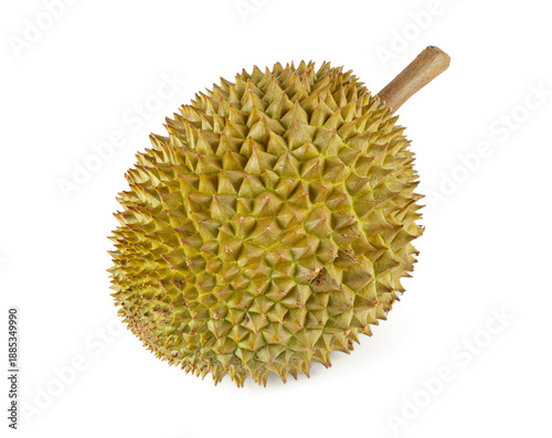 Fresh Musang King durian isolated on white background