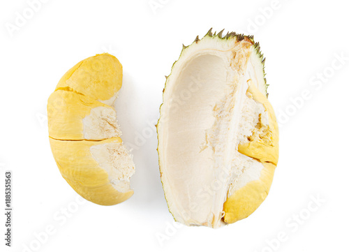 Fresh Gan Yao durian isolated on white background