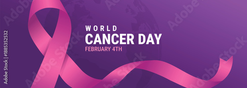 World Cancer Day concept vector illustration.