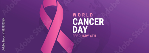 World Cancer Day concept vector illustration.