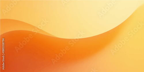An abstract orange background vector featuring warm yellow waves and a soft gradient light effect with artistic curved lines and a sun-like texture for a modern summer wallpaper design
