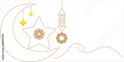 Eid mubarak design. Vector illustration