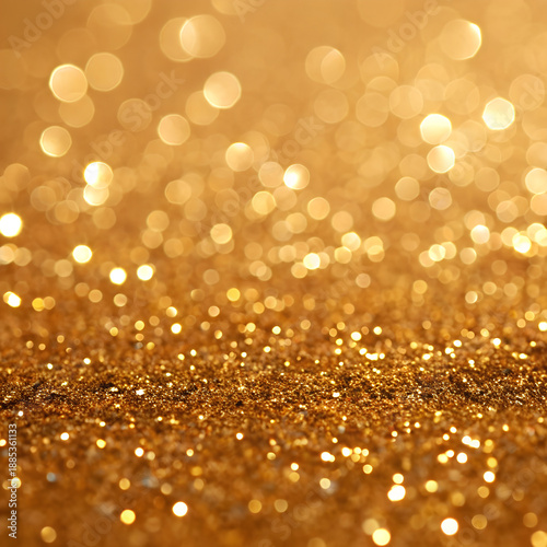 Sparkling Gold Glitter Texture Festive Holiday Background