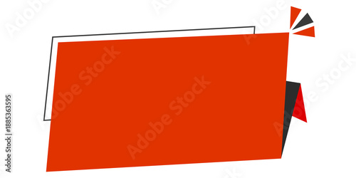 Beautiful Red and Dark gray Text Box PNG Transparent
