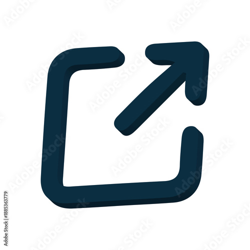 External Link Icon – Open Link Arrow Symbol UI on White Background