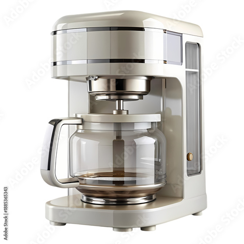 CreamColored Retro Drip Coffee Maker A Classic Kitchen Appliance