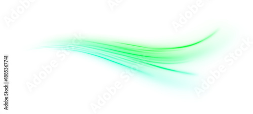 Abstract glowing lines sweep across transparency, capturing energy and movement. Smooth neon curves enhance digital style. PNG overlay.
