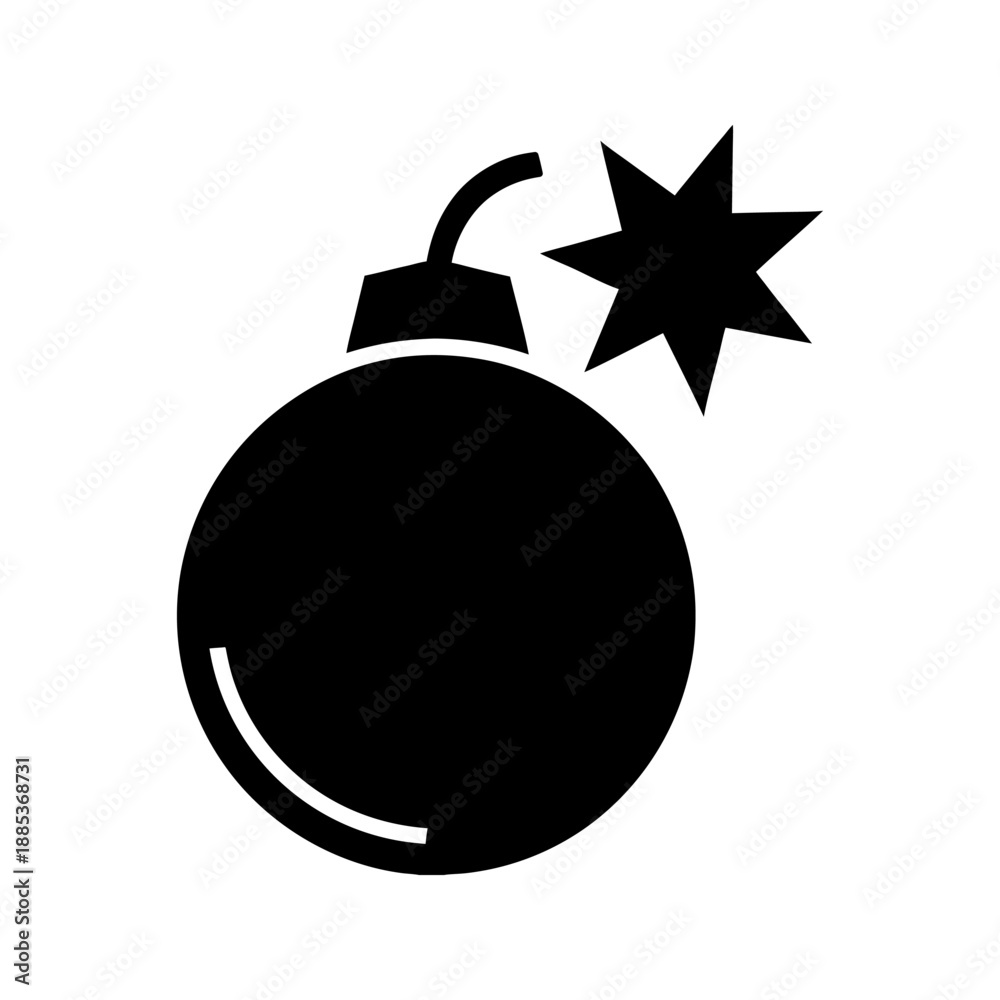 Obraz premium Bomb Icon Vector on White Background.