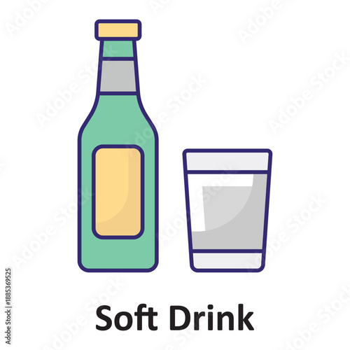Soft Drink Vector icon which can easily modify or edit