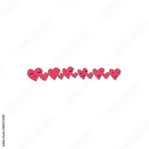 red hearts line