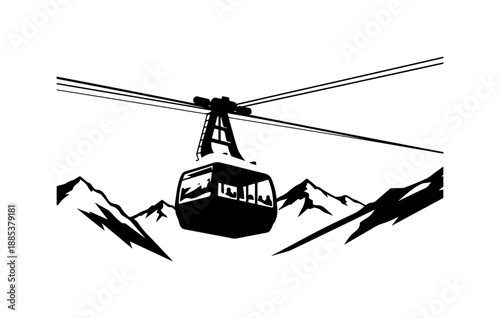 Cable car, gondola lift, mountain transport, scenic travel