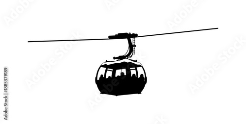 Cable car, gondola lift, aerial tramway, transportation icon