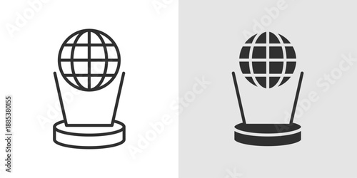 Smart Planet Icon representing global connectivity, smart technology, digital transformation, sustainability, and intelligent planetary systems.