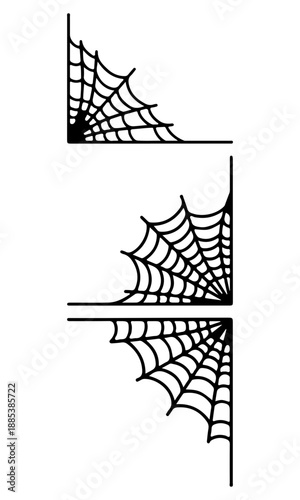 Spider web vector, spider web silhouette illustration, collection vector of spider web, spider web isolated on white