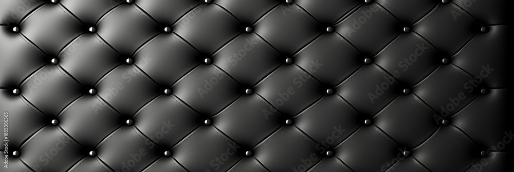 Fototapeta premium Elegant Dark Leather Upholstery with Diamond Pattern for Luxurious Furniture Design and Aesthetic