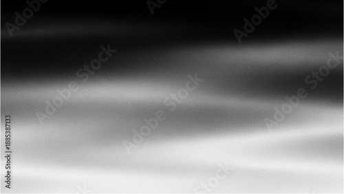 Aerial view of a gradient landscape with clouds and fog, serene atmosphere, abstract photo