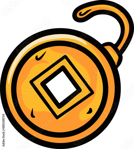 Golden coin with an open lock mechanism, symbolizing wealth, security, and unlocked opportunities in a business context