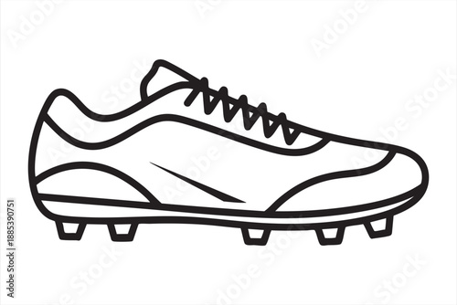 Soccer Cleat Icon for Football Equipment and Sports Branding