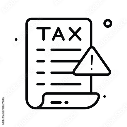 Grab this amazing line icon of tax issues, taxation problems and penalties