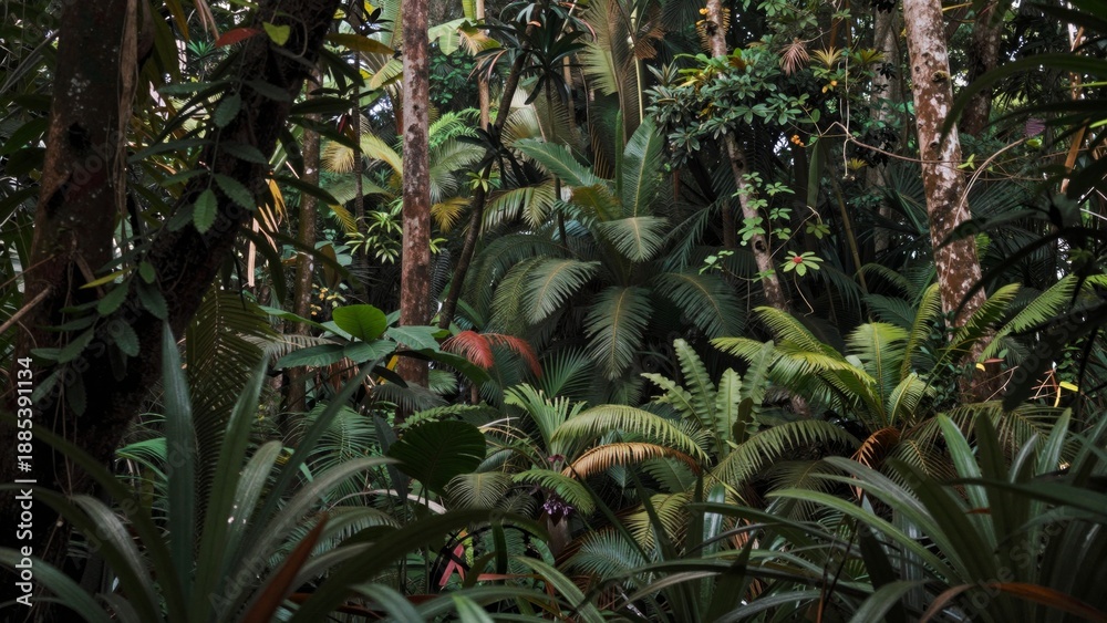 Fototapeta premium The image is of a dense forest