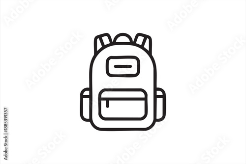 Travel Backpack Bag Icon for Packing and Luggage Systems