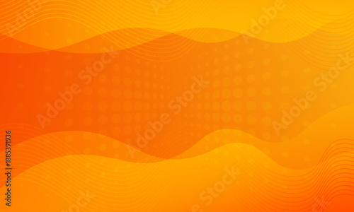 Bright Yellow Abstract Background With Wavy Patterns and Dotted Gradients. vector Eps 10