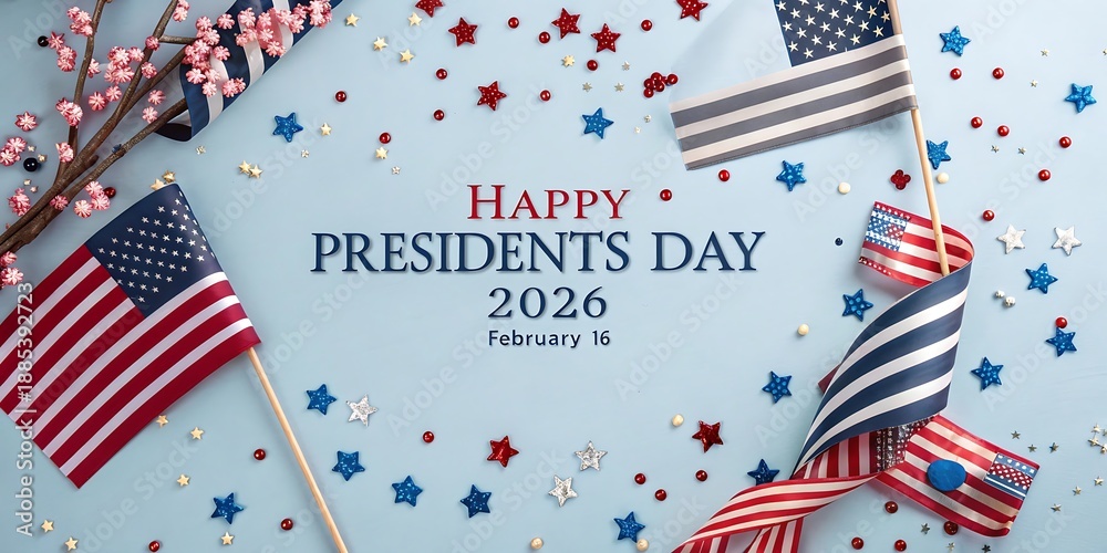 Obraz premium Celebrate presidents day 2026
