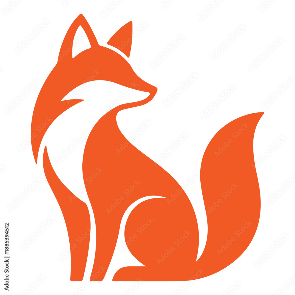 Obraz premium Fox icon silhouette isolated vector images of wild animals. Minimalist fox standing silhouette icon for logo and branding .Red fox silhouette set for wildlife and nature projects