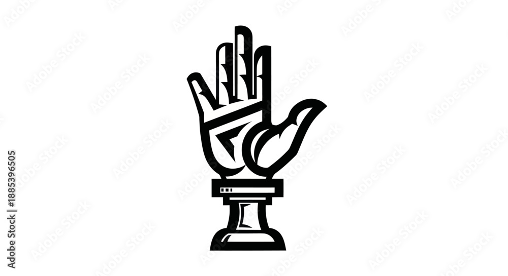 Obraz premium Abstract hand sculpture icon