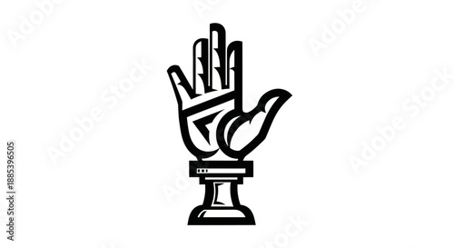 Abstract hand sculpture icon