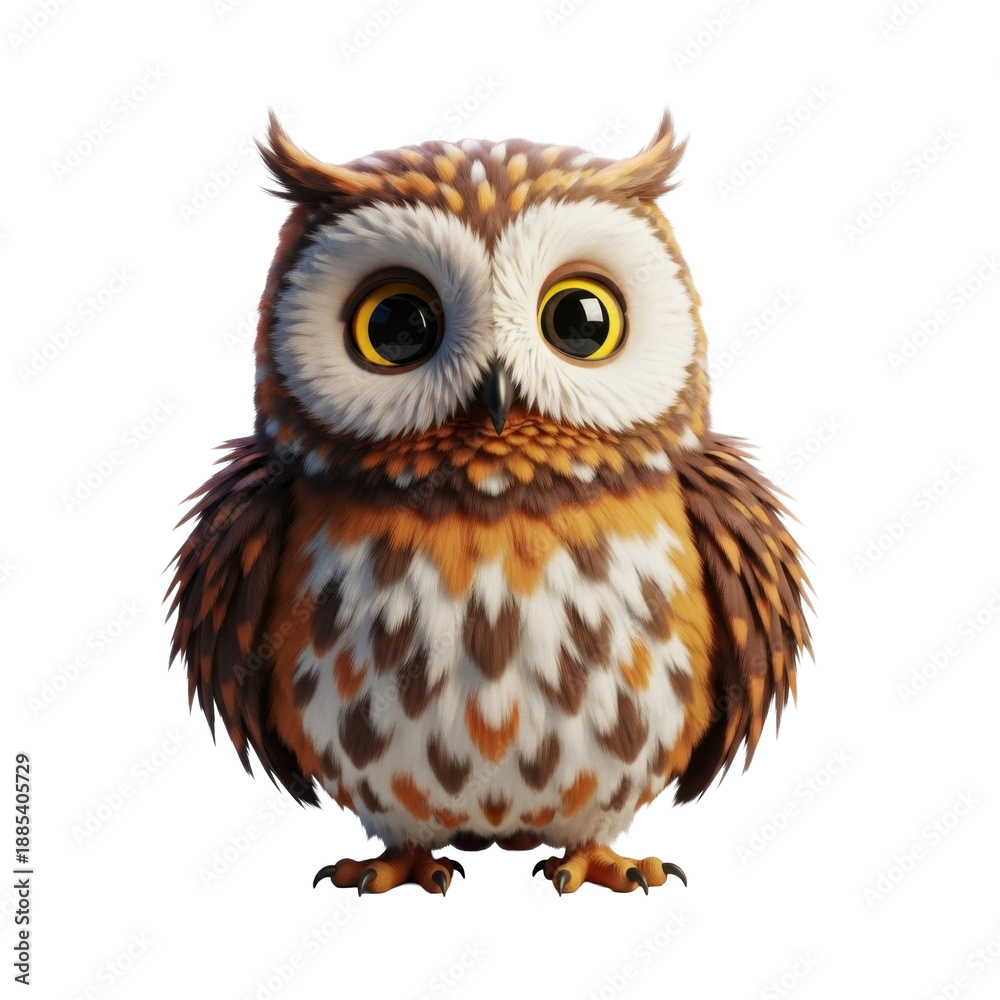 Obraz premium Cute Cartoon Owl