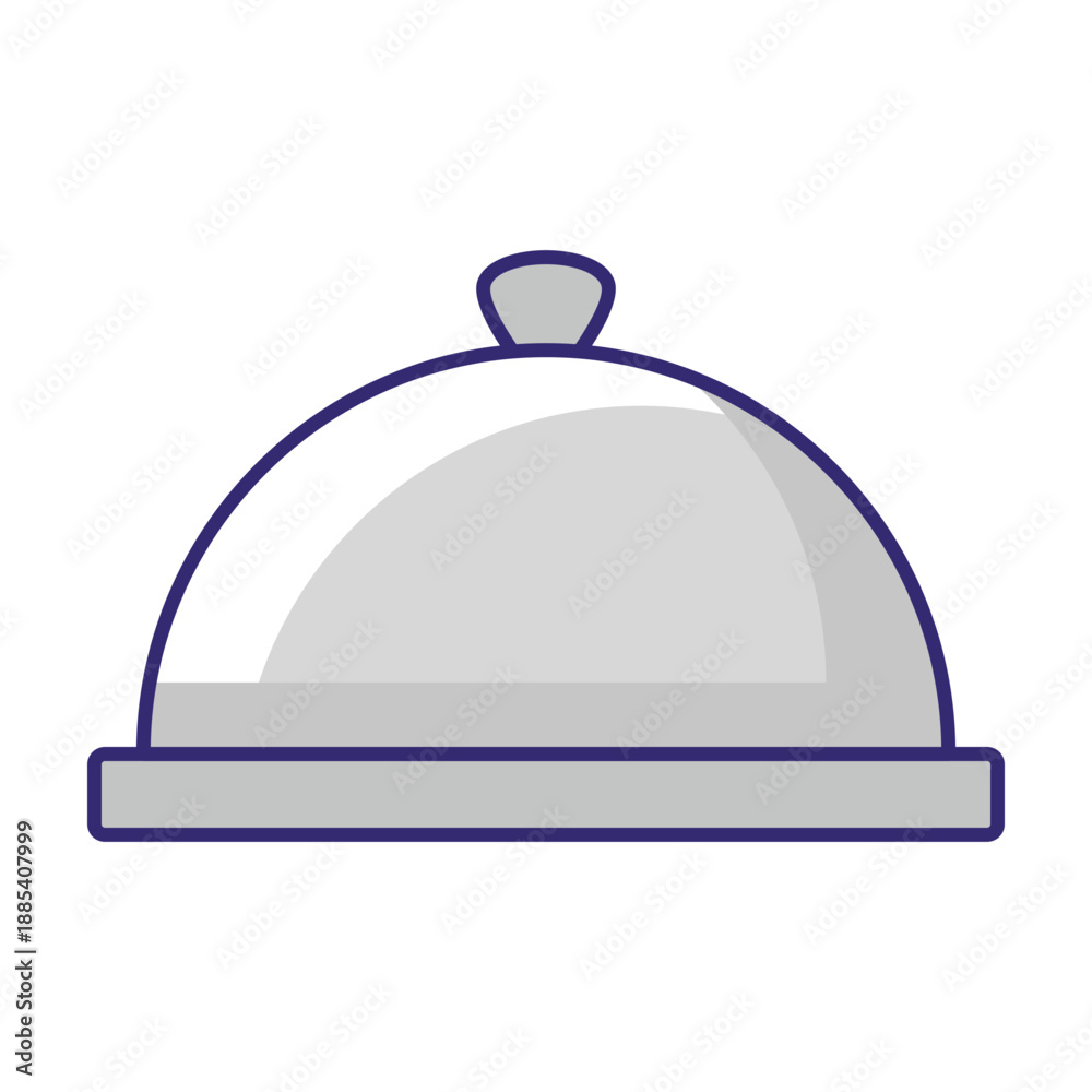 Obraz premium Cloche Vector icon which can easily modify or edit