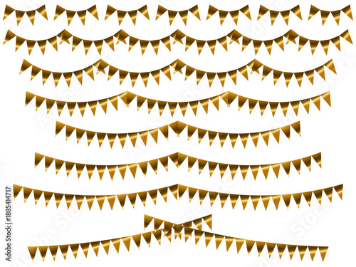 ガーランド三角、曲線、ライン、1金