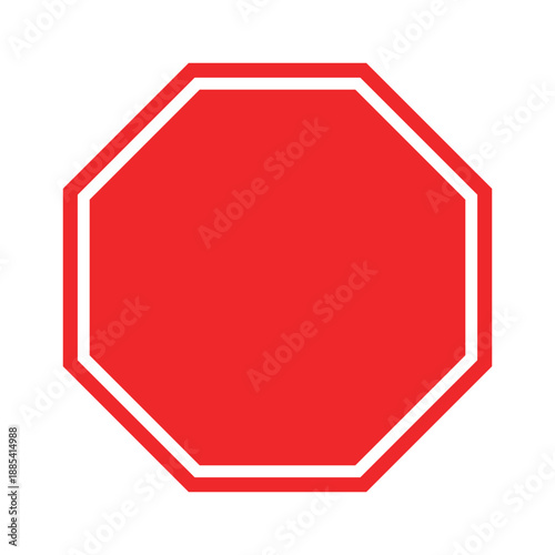 Blank sign, blank traffic sign, red vector illustration for apps and webdesign, Wall Red blank Sign Vector illustration EPS10 printable design, editable sign