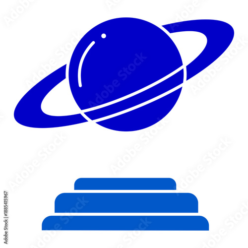 Blue Planet Saturn Icon