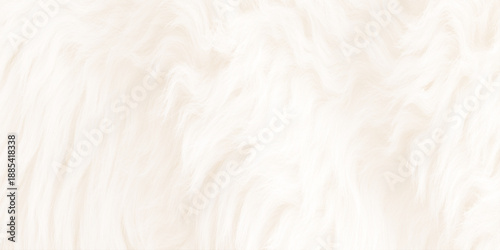 Soft off white faux fur texture background with wavy fibers and elegant movement and warmth ideal for winter themes, cozy interior design.