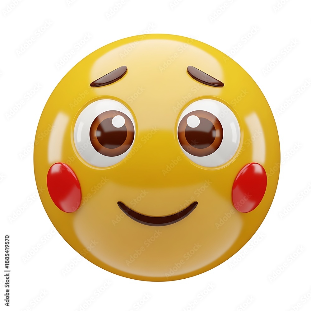 Fototapeta premium 3d smiley face emoji social media react 