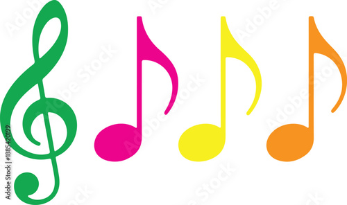 Essential Music Elements  Treble Clef, Eighth Notes, and Single Eighth Note Symbol